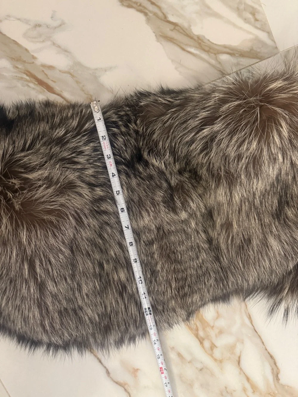 Silver fox fur stole shawl by EMBA